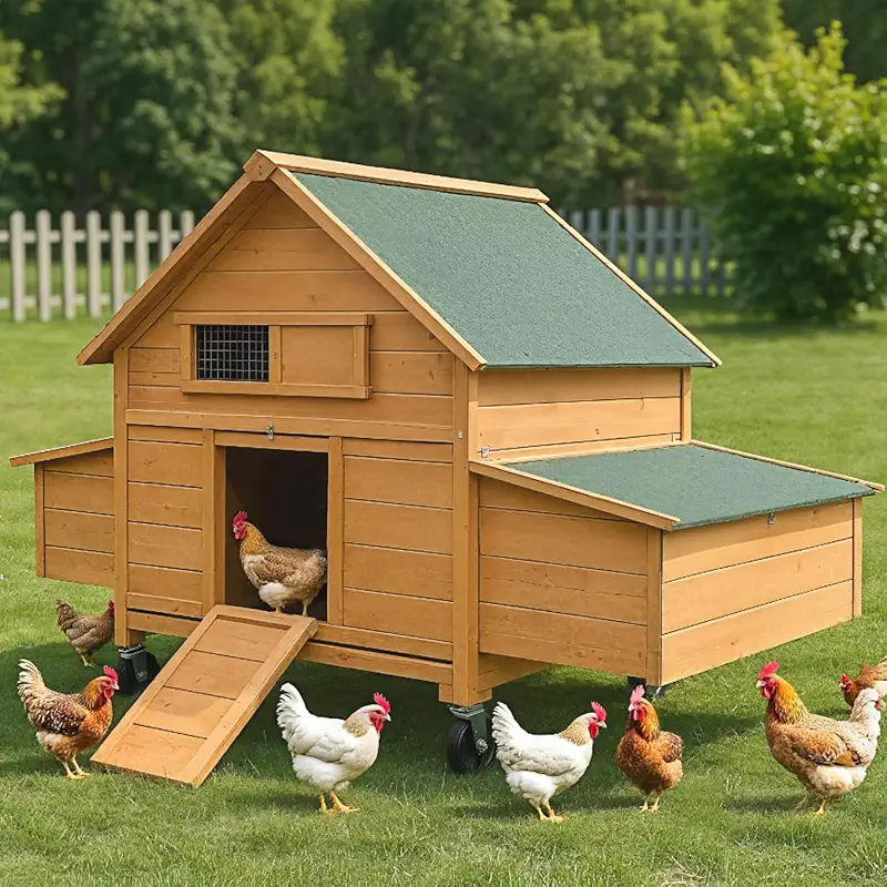Wooden chicken coop