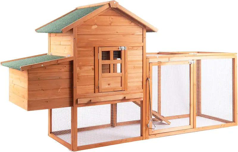 Wooden chicken coop